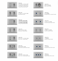 Cadre de prise murale électrique LAPU standard US 118*72mm 110V 240V DIY – Différents modules d'interrupteurs et de prises