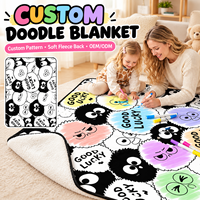 Couverture polaire en flanelle de Noël à colorier, motif arbre de Noël, cadeau DIY, douce et chaude, personnalisable pour enfants, vente en gros