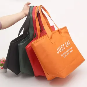 Sıcak satış özel yüksek kalite taşınabilir sadece yemek Polyester termal yalıtımlı gıda dağıtım soğutucu alışveriş çantası öğle yemeği için