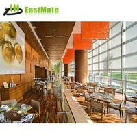 Set ristorante moderno moderno personalizzato tavolo da pranzo in legno massello e sedia doppio divano laterale opzionale per Hotel o caffetteria Bar