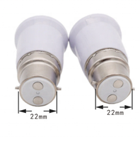 Adaptateur d'ampoule B22 vers E27, support de lampe, convertisseur d'ampoule, support de lampe, pièces d'éclairage, rallonge de douille à vis pour ampoule