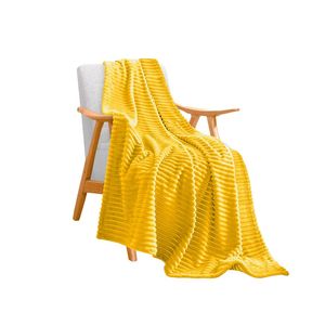 Manta de Felpa Amarilla Acogedora, Cobija Cálida para Sofá, Cama, Sala de Estar, Manta Decorativa Suave para el Hogar - Product Image 5