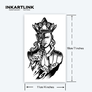 INKARTLINK Pegatina de Tatuaje para el Cuerpo, Pegatina de Tatuaje de Papel con <span class=keywords><strong>Diseño</strong></span> de Corona Divina, Resistente al Agua, Ecológica, de Larga Duración (15 Días), Venta al Por Mayor - Product Image 4