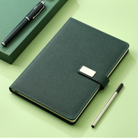 Ensemble de carnet de notes d'affaires de luxe en cuir PU A5 avec logo personnalisé, coffret cadeau avec stylo et clé USB