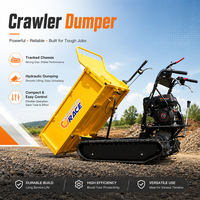 Mini-Garten-Raupendumper Landwirtschaftliches Fahrzeug Hydraulischer Mini-Kipper mit Diesel-/Elektromotor Hohe Ladekapazität für