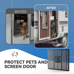 Protector de puerta de pantalla RV se ajusta de 21 "-29,5", rejilla de puerta de pantalla de entrada RV, defensor de pantalla ajustable para remolque <span class=keywords><strong>Camper</strong></span> - Product Image 5