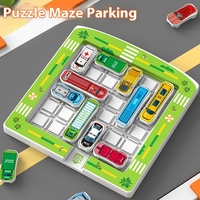 Zhiqu voiture Huarong route stationnement mobile Puzzle enfants en plastique Intelligence formation jouets numérique voiture Parking Lot Puzzle