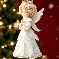 Décoration de sapin de Noël personnalisée, porte-clés en acrylique plat, design rétro mignon - Convient pour la décoration de Noël à la maison