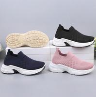 Chaussures de marche amortissantes pour femmes, baskets minimalistes de course, chaussures de jogging, chaussures de sport basses, tissu extensible, maille respirante, légères
