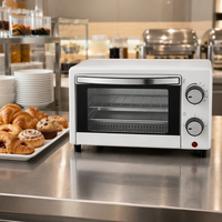Oven Pemanggang Roti Listrik Kompak 9L 650W Mini Baker dengan Fungsi Pengatur Waktu Panggang untuk Rumah dan Hotel