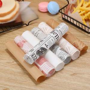 Papel Encerado para Envolver Hamburguesas con Logotipo Personalizado al por Mayor, Papel Encerado Antigrasa para Envolver Sándwiches - Product Image 2