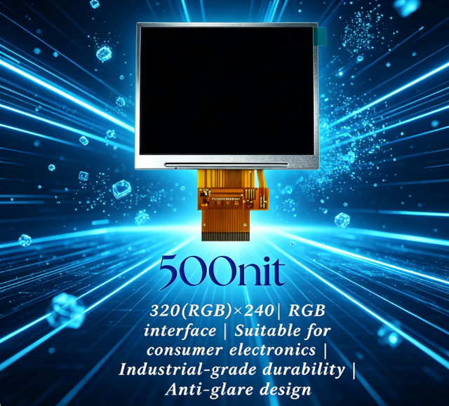3.5" TFT LCD 320*240 RGB Interface 500cd/㎡ Display Module for Industrial Handheld/Smart Home Control/Portable Testing Instrument