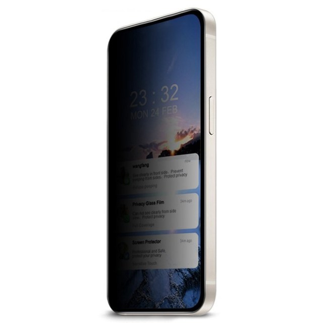For Xiaomi Poco F5 Pro 5G Redmi Anti Spy Screen Protector Complete Covering Silk Printing Side Glue Tempered Glass Film