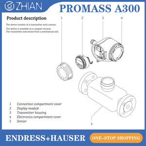 เครื่องวัดอัตราการไหลแบบคอริโอลิส Endress+Hauser Proline Promass a 300 แบบท่อเดี่ยวขนาดกะทัดรัดสำหรับการวัดหลายค่าพารามิเตอร์ - Product Image 3