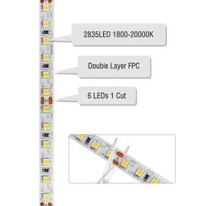 SMD2835 led strip 120 led/M high density CRI 90 95 2200 2700 3500 4000 4500 5000 6000 6500K IP20 IP65