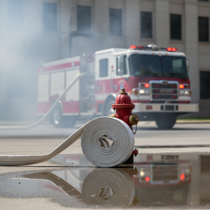 Manguera Contra Incendios de Poliéster Revestida de PVC de Alta Presión (8 Bares), 65 mm de Diámetro, 25 Metros, Manguera Plana para Extinción de Incendios - Product Image 4
