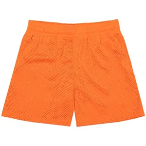 Men's Casual Shorts Solid Color Custom Printed Sports 5 Fitness Beach Pants Breathable Mesh Basketball Shorts