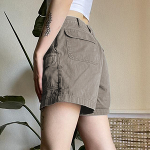INS 2023 Summer Simple Casual 6 Pocket <strong>Cargo</strong> <strong>Shorts</strong> <strong>Women</strong> Vintage Wash Cotton <strong>Shorts</strong> - Product Image 4