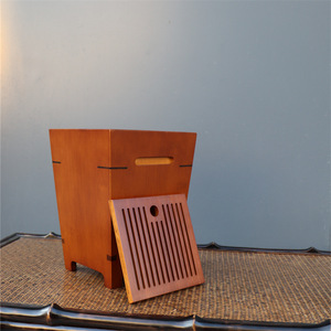 Bamboo Tea Bucket Square Water Container Eco-Friendly Tea Filtering Bucket Tabletop Use - Product Image 2