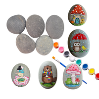 Pierres plates naturelles lisses pour la peinture, galets vierges pour projets artistiques DIY, roches Mandala, pierres de gentillesse, kit éducatif