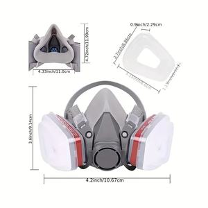 Masker <span class=keywords><strong>Respirator</strong></span> tipe 6200 yang dapat digunakan kembali dengan perangkat penyaringan bawaan untuk operasi pengecatan debu dan semprot - Product Image 5
