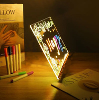 Lumières décoratives pour la maison 2025, lumière de nuit LED créative, tableau d'affichage USB, tableau effaçable à sec en acrylique avec lumière, recyclable, moderne