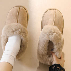 Nouvelles pantoufles en fourrure pour femme, collection automne-hiver, avec semelle épaisse, chaudes, pour l'intérieur et l'extérieur - Product Image 5