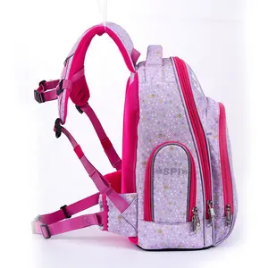 Logo personalizzato rosa leggero Kawaii graziose borse da scuola per ragazze unicorno 2024 gli studenti zaini ergonomici per la cura della colonna vertebrale per i bambini