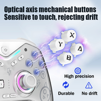 Manette de jeu mobile sans fil CM-619 RGB avec éclairage, joystick à effet Hall et vibration, compatible BT pour Switch, Steam, iOS, Android, PC et téléphone portable