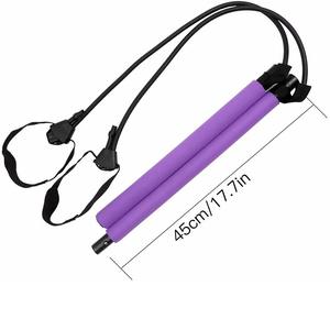 Acessórios fitness portáteis com elástico, 2 alças para pés, leve, treinador, pilates, bar, academia, com faixa de resistência - Product Image 6