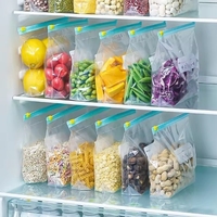 Bolsas para congelador reutilizables con cierre hermético, de LDPE, a prueba de fugas, de calidad alimentaria, para almacenar sándwiches, refrigerios, para uso en el trabajo y en el hogar.