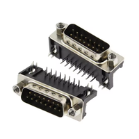Connecteur D-SUB DR15/DB15 15 broches mâle/femelle pour circuit imprimé avec vis de serrage, angle droit, 2 rangées, adaptateur de prise/fiche, convertisseur 15P