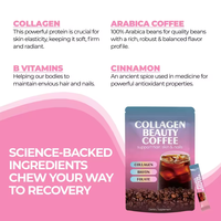 Collagène naturel en poudre de café BIOTIN, marque privée OEM, pour la croissance des cheveux et l'éclaircissement de la peau, 300g