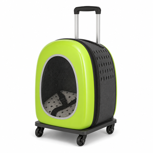 Breathable <b>Wheeled</b> Pet Carrier <b>Trolley</b> Foldable Cat Dog Travel Bag Portable Small Animal Carrier for Car Bus Train - Product Image 3