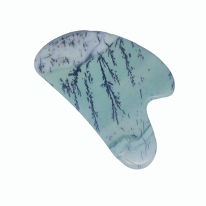 Planche Gua Sha en bois pétrifié, pierre naturelle unique à grain naturel pour le massage des méridiens du cou et du corps et la relaxation de la peau - Product Image 6