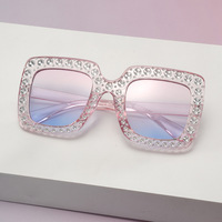 Nouvelles Lunettes de Soleil Carrées Bling Parent-Enfant 2026 UV400 pour Enfants, Protection Solaire de Plage Tendance