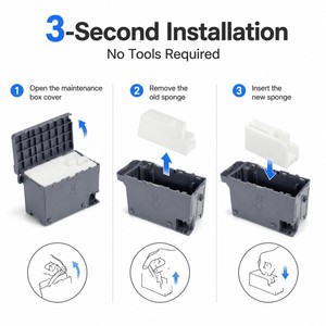 10SET C9345 Boîte De Maintenance D'encre Tampon Éponge pour EPSON L18050 L8050 WF7845 7840 7830 7820 4830 3820 <span class=keywords><strong>ET</strong></span> <span class=keywords><strong>16150</strong></span> 16600 16650 5880 - Product Image 4