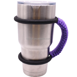 Poignée tressée <span class=keywords><strong>à</strong></span> la main en paracorde 550 pour bouteille, support portable pour tasse de voyage 20-40 oz - Product Image 3