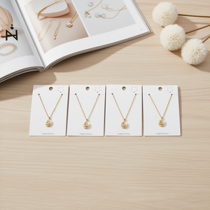 Collana con ciondolo a forma di luna Zongque, in acciaio inossidabile placcato oro, gioielli minimalisti per tutti i giorni, per donna, set da 12 pezzi. - Product Image 3