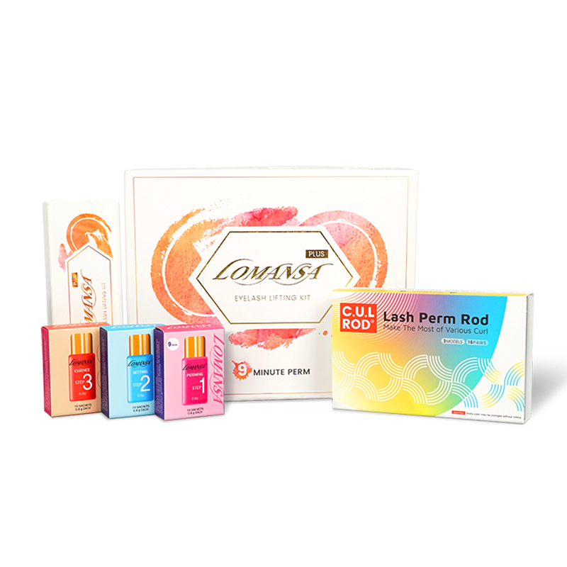 Набор для наращивания ресниц lom3x Plus, Корея, набор для подтяжки ресниц, стойкое лечение роста, 9 минут