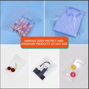 Clear Plastic Cellophane <b>Bags</b> 10x13 Inch Resealable Self Sealing Zipper <b>Bag</b> for Clothing T-Shirt Storage Prints Photos <b>Documents</b> - Product Image 6