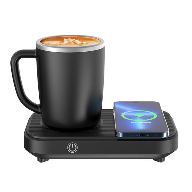 Smart Wireless Charger Base Drinkware Coffee Mug Warmer Heating and Cooling Mug Cup for Phone