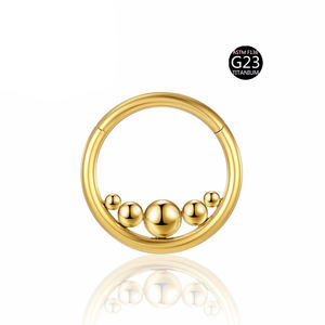 ASTM F136 G23 Anneaux de nez en titane et boucles d'oreilles Helix Daith Anneaux de segment articulés | <span class=keywords><strong>Piercing</strong></span> <span class=keywords><strong>Tragus</strong></span> Jewelry avec des pierres de zircon - Product Image 1