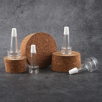 Bouchon compte-gouttes pour ampoule, flacon réutilisable, embout en silicone transparent, tête en forme de corne pour flacons, bouchon