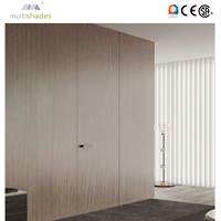 Porte intérieure minimaliste insonorisée sans cadre, écologique, en aluminium nid d'abeille recyclable, pour villa et hôtel, design multi-ombres