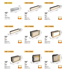 Fabricant, vente en gros, éclairage d'escalier en aluminium, IP65, LED, rectangulaire, encastré, lumière de pied de mur, applique murale, lumière de pied de mur - Product Image 6