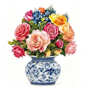 Cartes de vœux 3D Pop-up en papier, motif bouquet de fleurs, pour la Fête des Mères, Anniversaire, <span class=keywords><strong>Décoration</strong></span> d'intérieur, avec enveloppe et message - Product Image 1