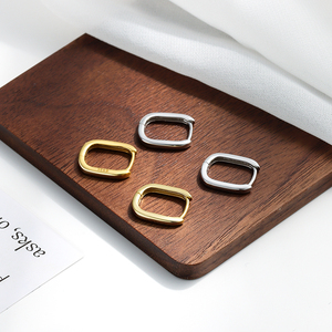 Low MOQ Simple Hoops 925 Sterling <strong>Silver</strong> Plain Earrings Geometric U Shaped Fashion <strong>Huggie</strong> for Women Fine Jewelry Wholesale - Product Image 2