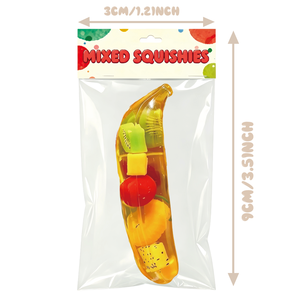 Colorful Mixed Fruit Shapes Soft Squishy Slow Rising Tactile Sensory Calming Squeeze Toy - Product Image 4