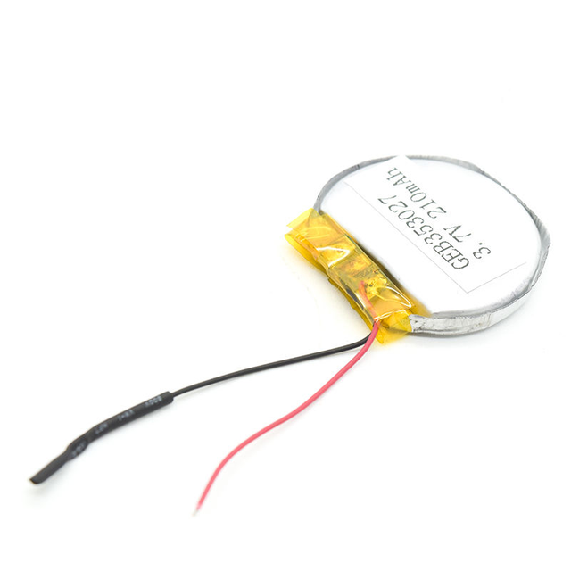 GEB High Quality 353027 Round Lithium Polymer Battery for Smart Watch Quality Guaranteed 353027 3.7V 210mAh With PCB